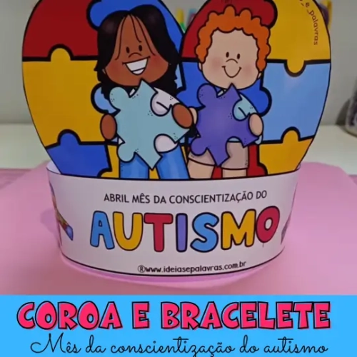Coroa e bracelete AUTISMO