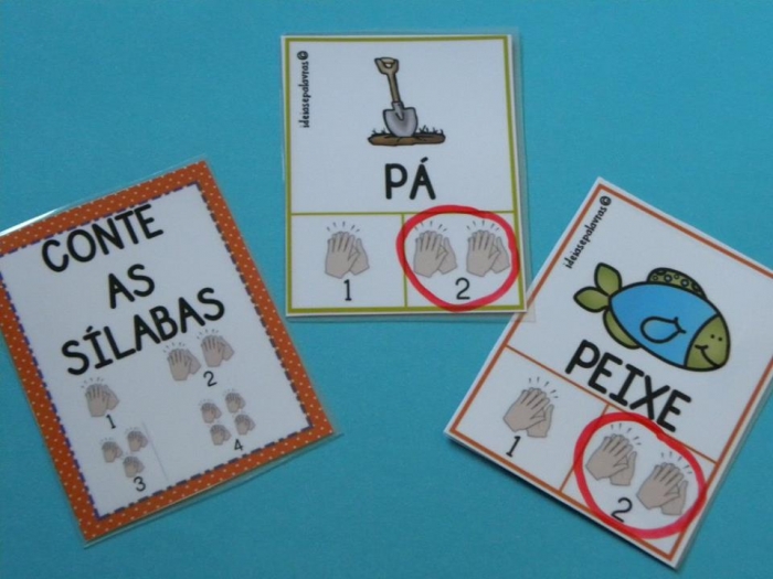 Quantas Sílabas Tem? | Jogo Pedagógico para aprender as sílabas com 38 cartas para  Alfabetização e Letramento - Imagem 2
