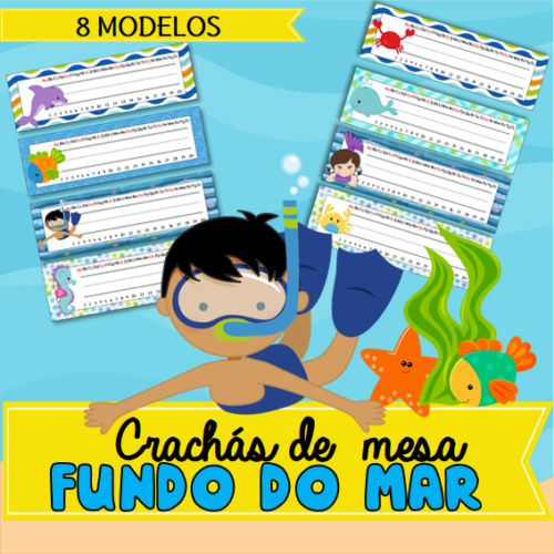 Crachás de Mesa Educação infantil