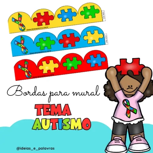 Bordas para mural tema autismo