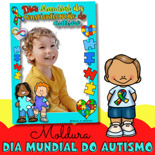 Moldura para foto Conscientização do autismo