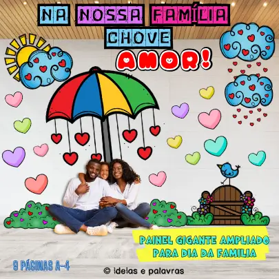 Painel Família: Chuva de Amor para Educação Infantil