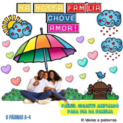 Painel Família: Chuva de Amor para Educação Infantil