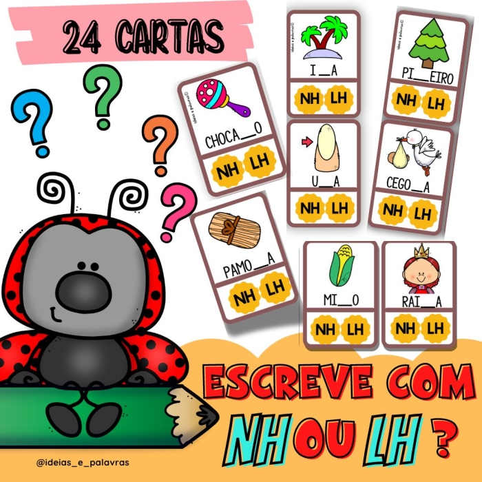 Escreve com Nh u Lh | Jogo de Ortografia