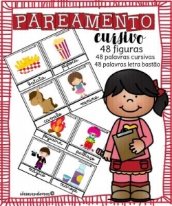 Pareamento Cursivo | Jogo Pedagógico | Atividades de Alfabetização e Letramento