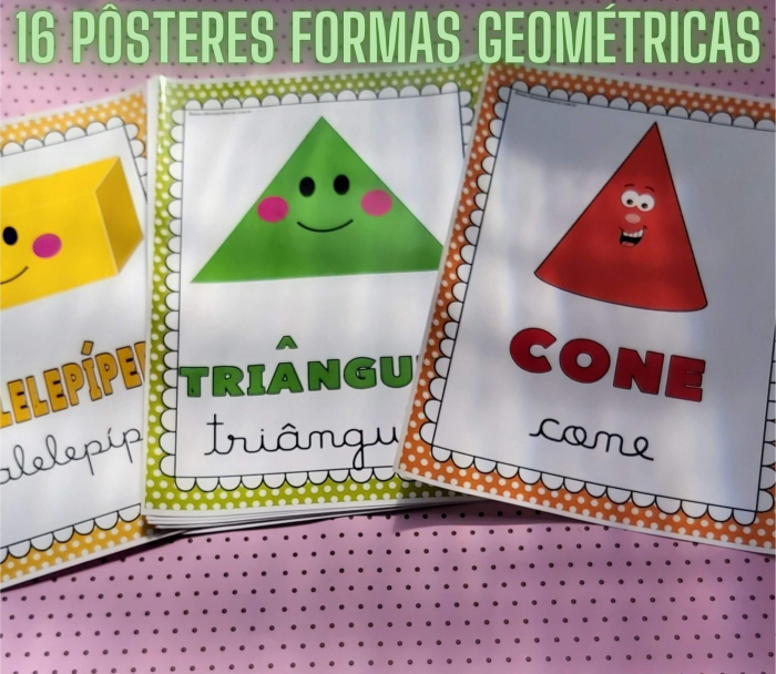 16 Pôsteres Formas Geométricas A4 para Decoração de Sala de Aula - Imagem 2